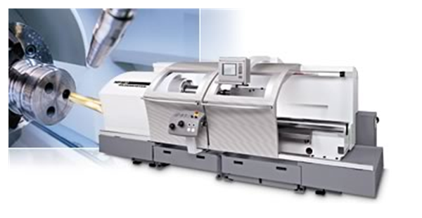 2-axis machine with Heidenhain Dialog Control Spindle bore 110mm, manual tailstock, fixed bezel Turning diameter 700mm, turning length 2000mm